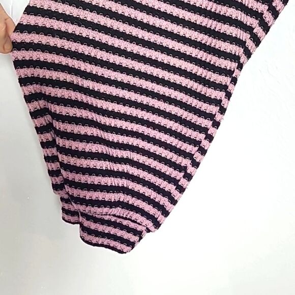 Jessica Simpson Pink & Black Stripe Sweater, Size Large - Picture 3 of 6